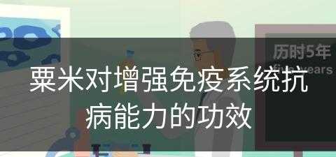 粟米对增强免疫系统抗病能力的功效